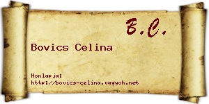 Bovics Celina névjegykártya